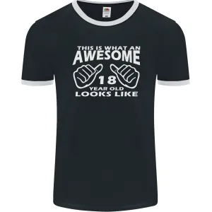18th Birthday 18 Year Old This Is What Mens Ringer T-Shirt FotL
