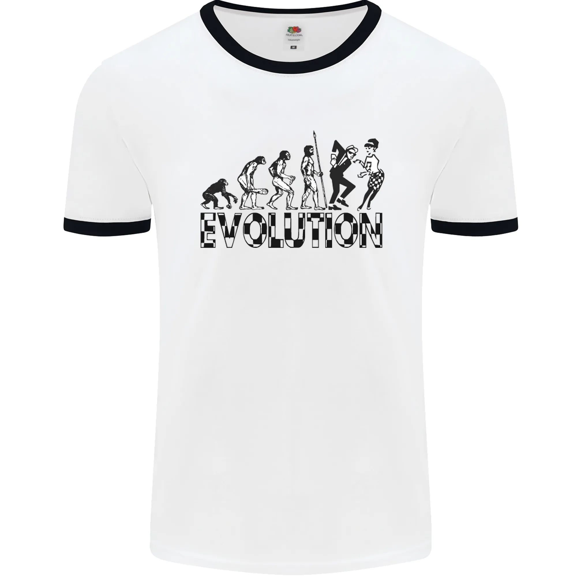 2 Tone Evolution Music 2Tone SKA Mens Ringer T-Shirt