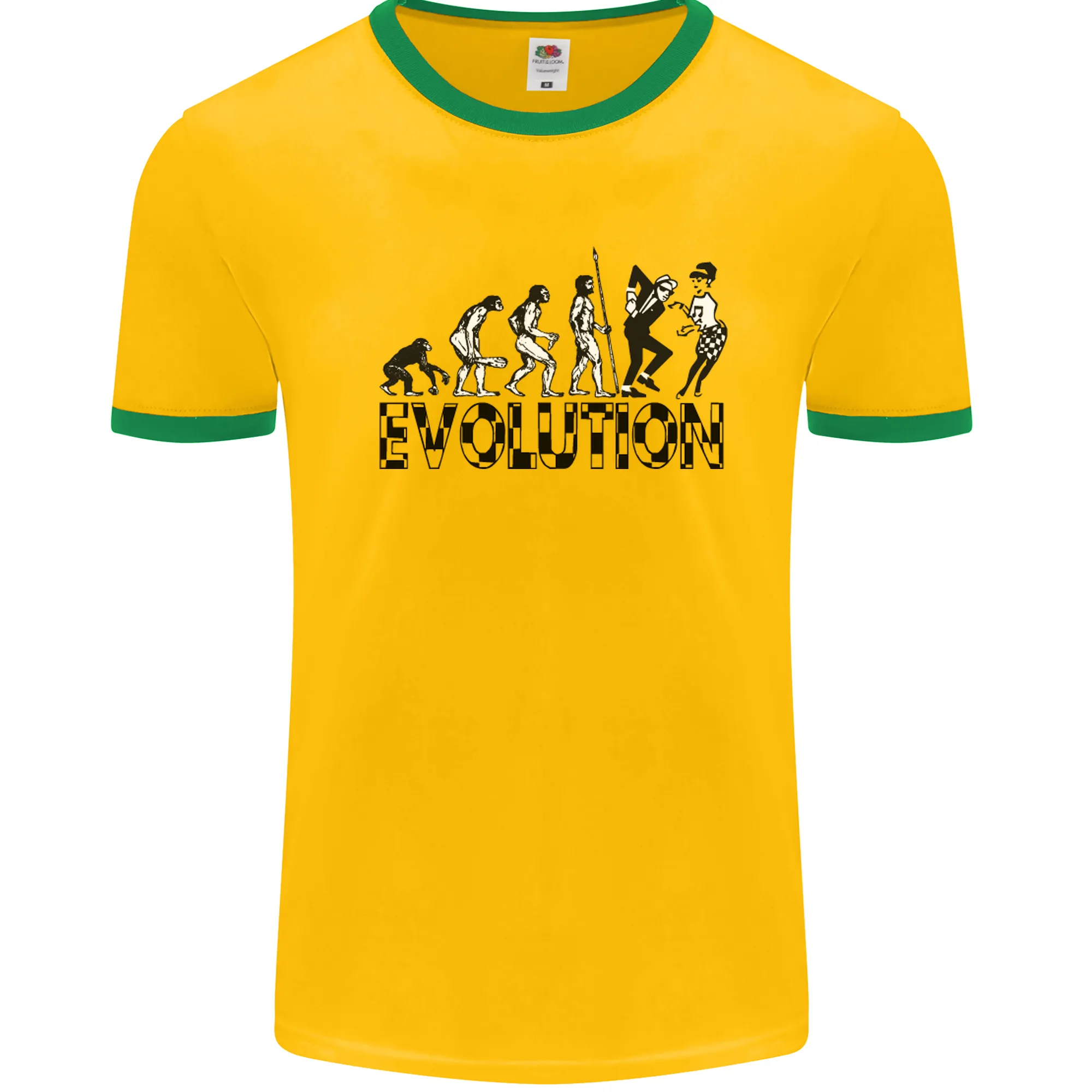 2 Tone Evolution Music 2Tone SKA Mens Ringer T-Shirt