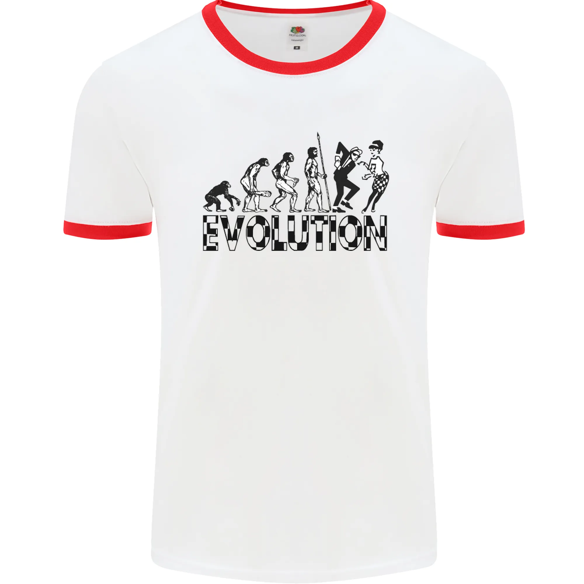 2 Tone Evolution Music 2Tone SKA Mens Ringer T-Shirt