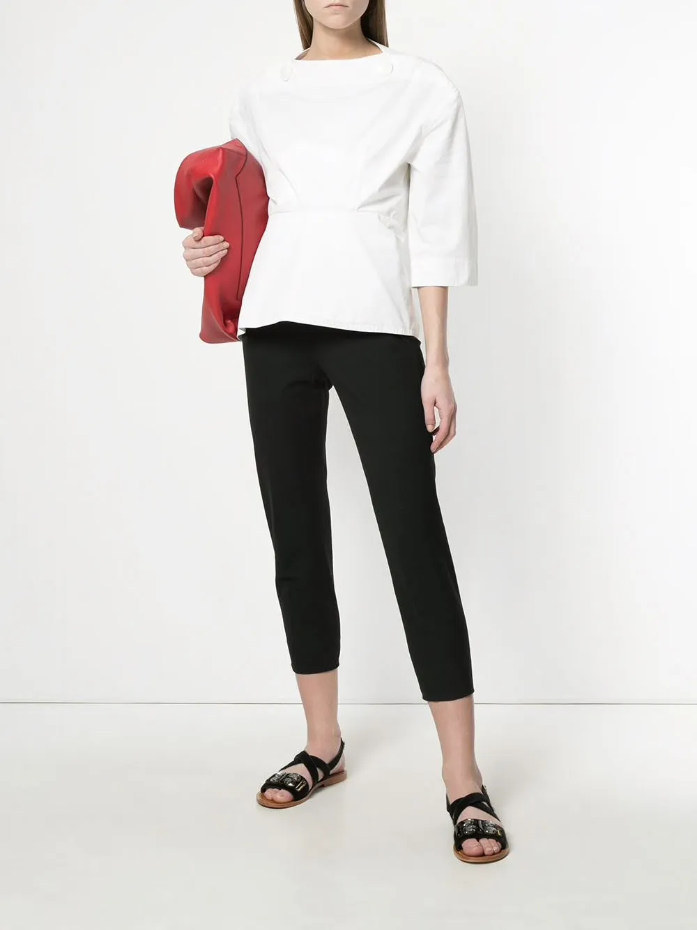 Audrey Pant - Black Cotton - sizes 38, 40 and 50 only