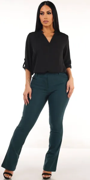 Black Bootcut Pants Combo