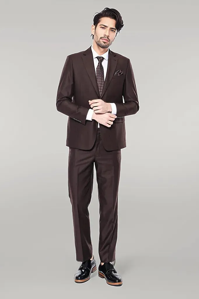 Brown 4 Drop Regular Suit | Wessi