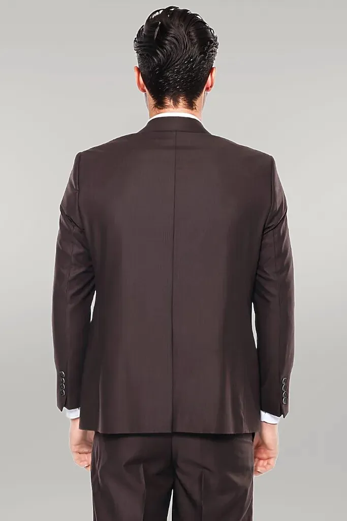 Brown 4 Drop Regular Suit | Wessi