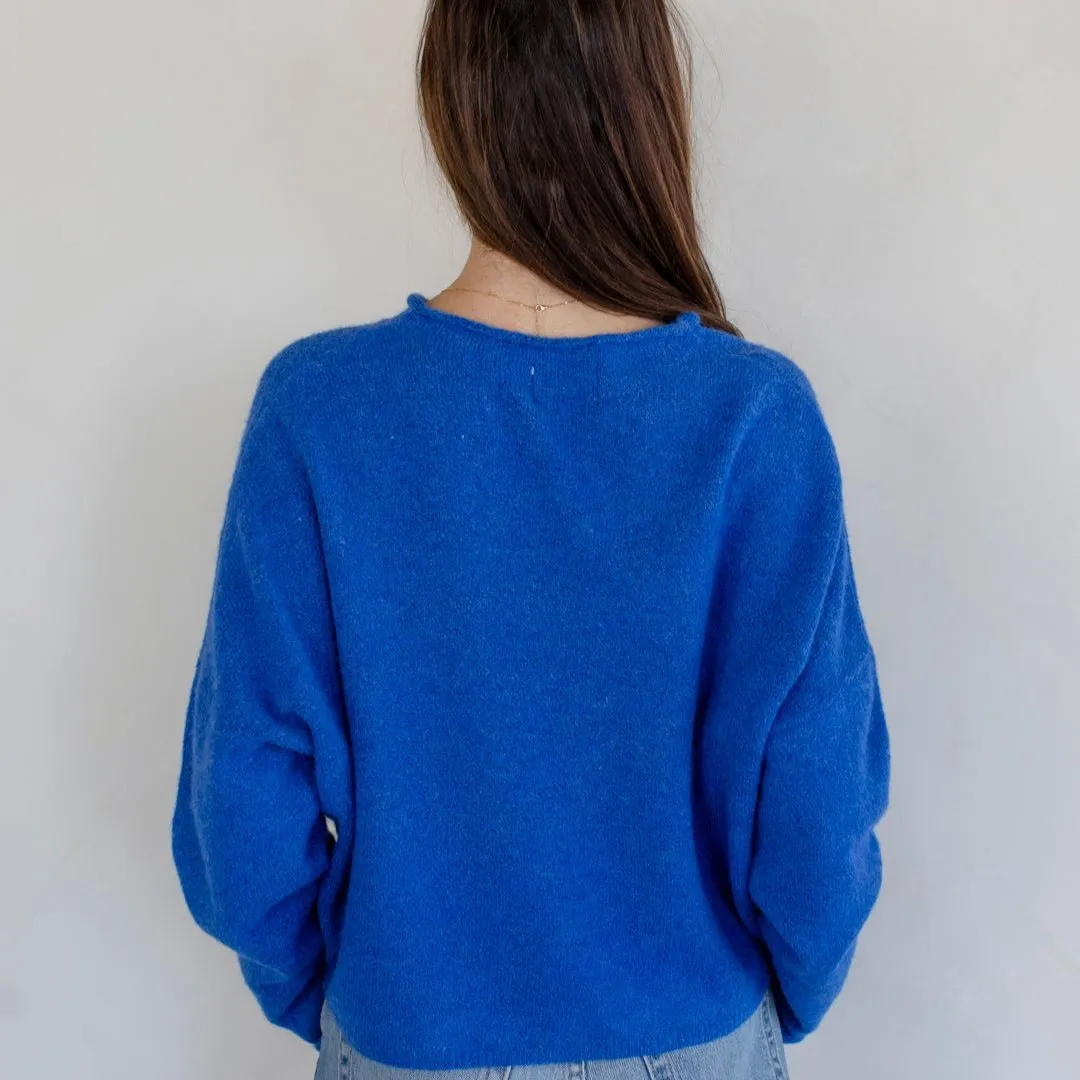 Button Up Cardigan - Blue