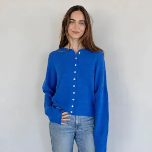 Button Up Cardigan - Blue