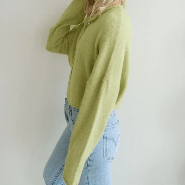 Button Up Cardigan - Lemongrass