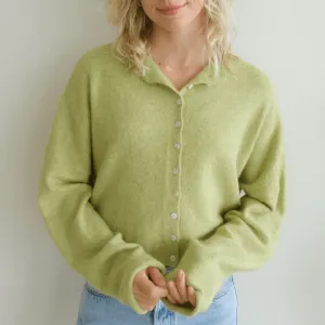 Button Up Cardigan - Lemongrass