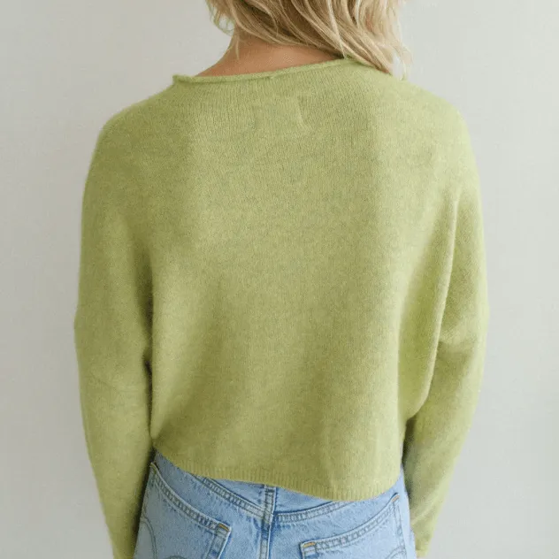 Button Up Cardigan - Lemongrass