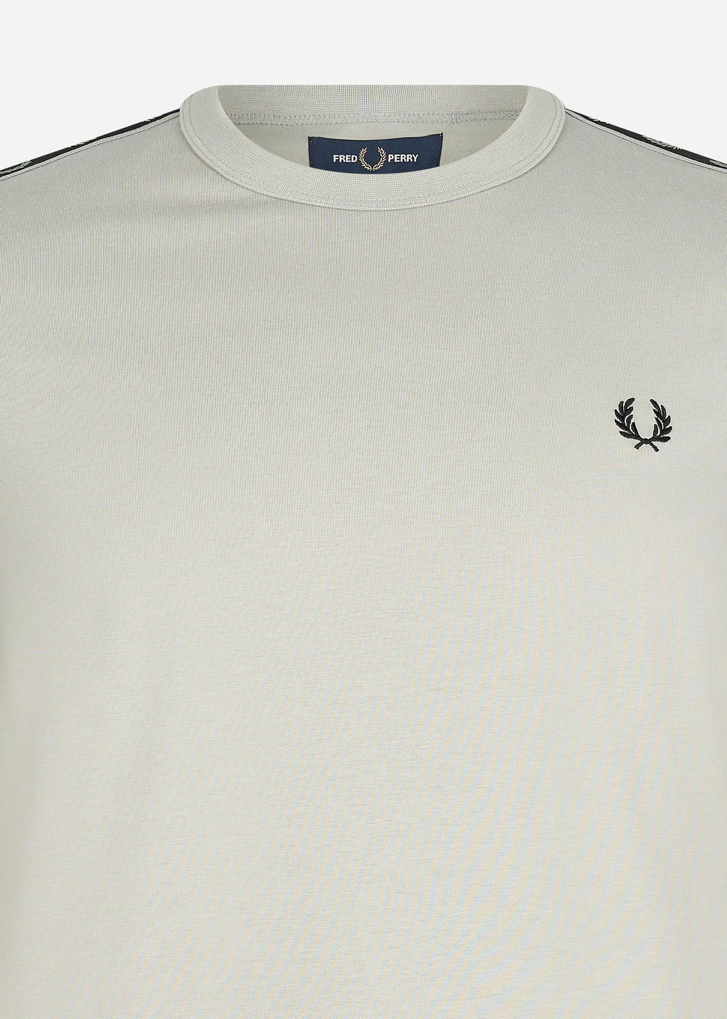 Contrast tape ringer t-shirt - limestone black