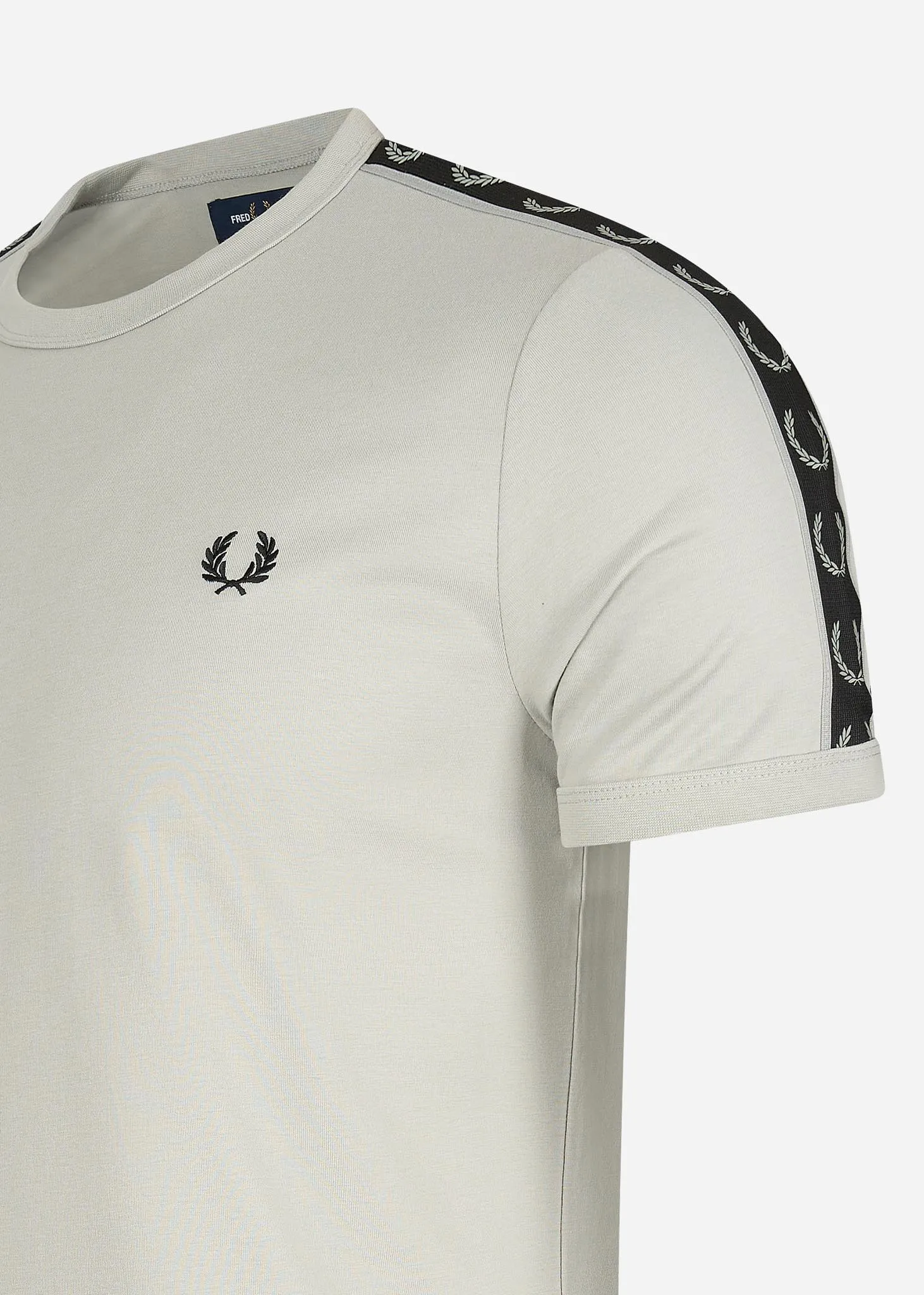 Contrast tape ringer t-shirt - limestone black