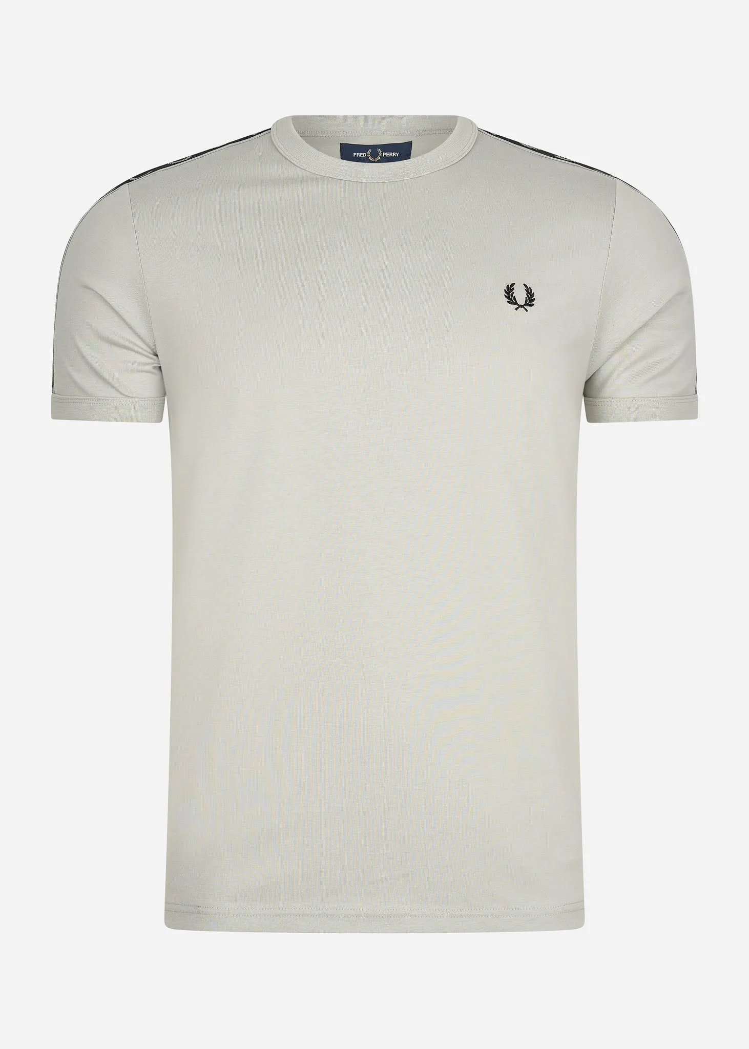 Contrast tape ringer t-shirt - limestone black
