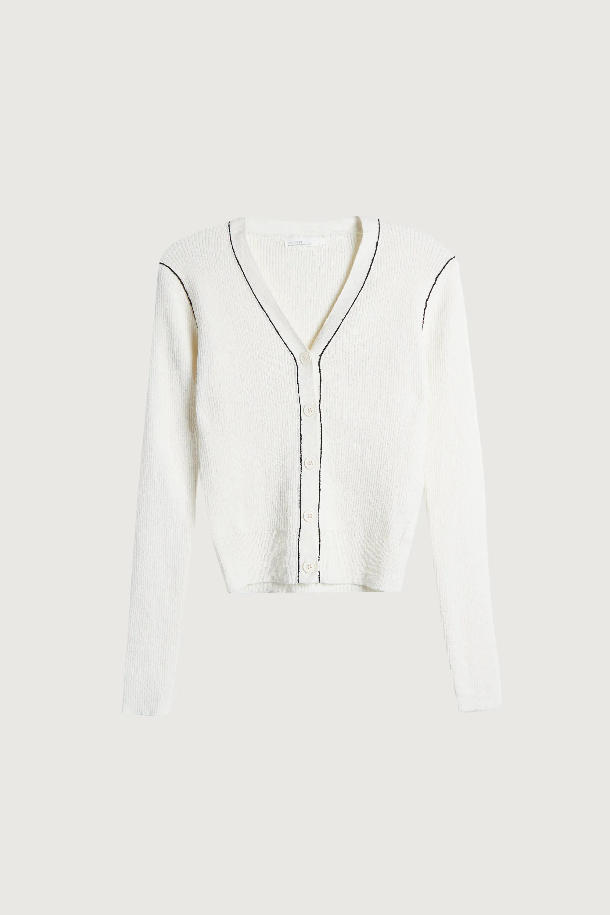 CONTRAST TRIM CARDIGAN