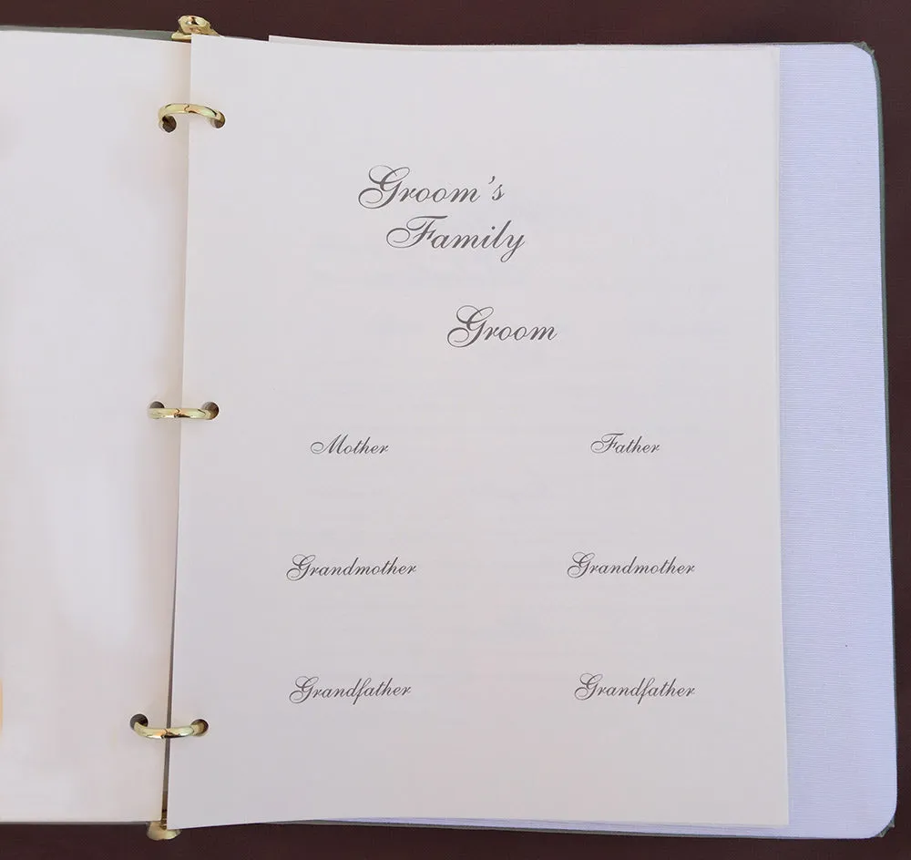 Country Romance Wedding Memory Book