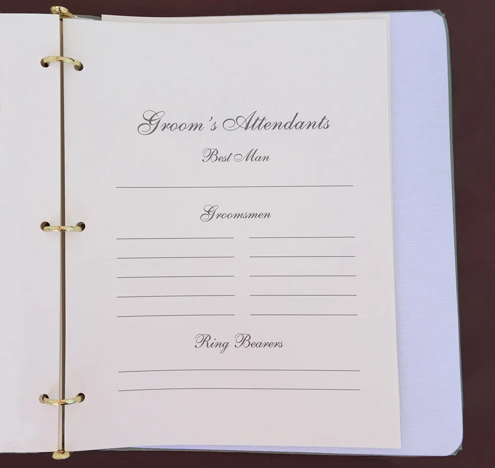 Country Romance Wedding Memory Book