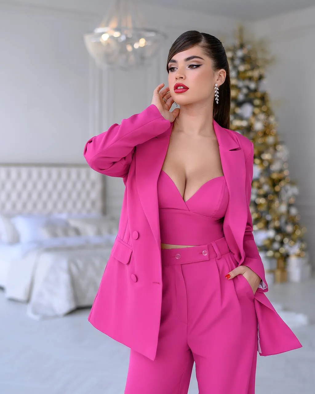 Crimson Double Breasted Suit 3-Piece