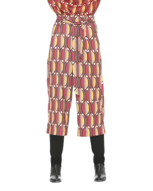 Crop trousers geometric pattern