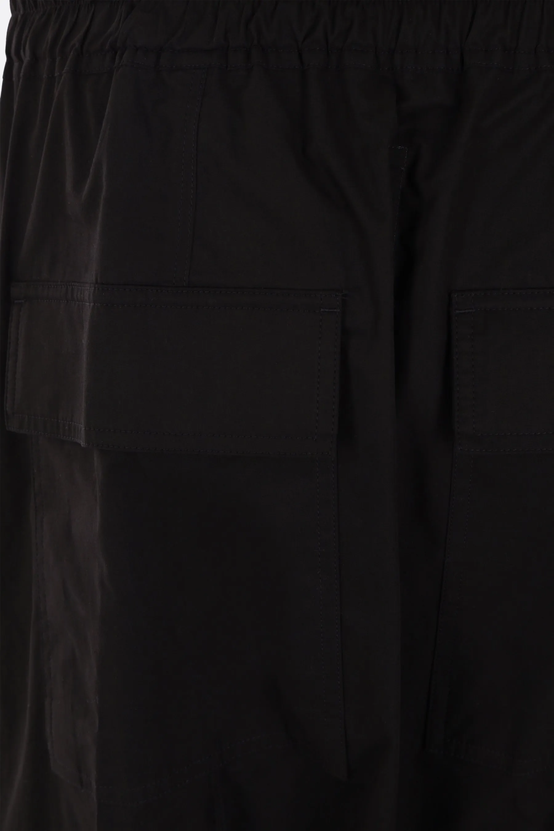 cropped cotton trousers with drawstring