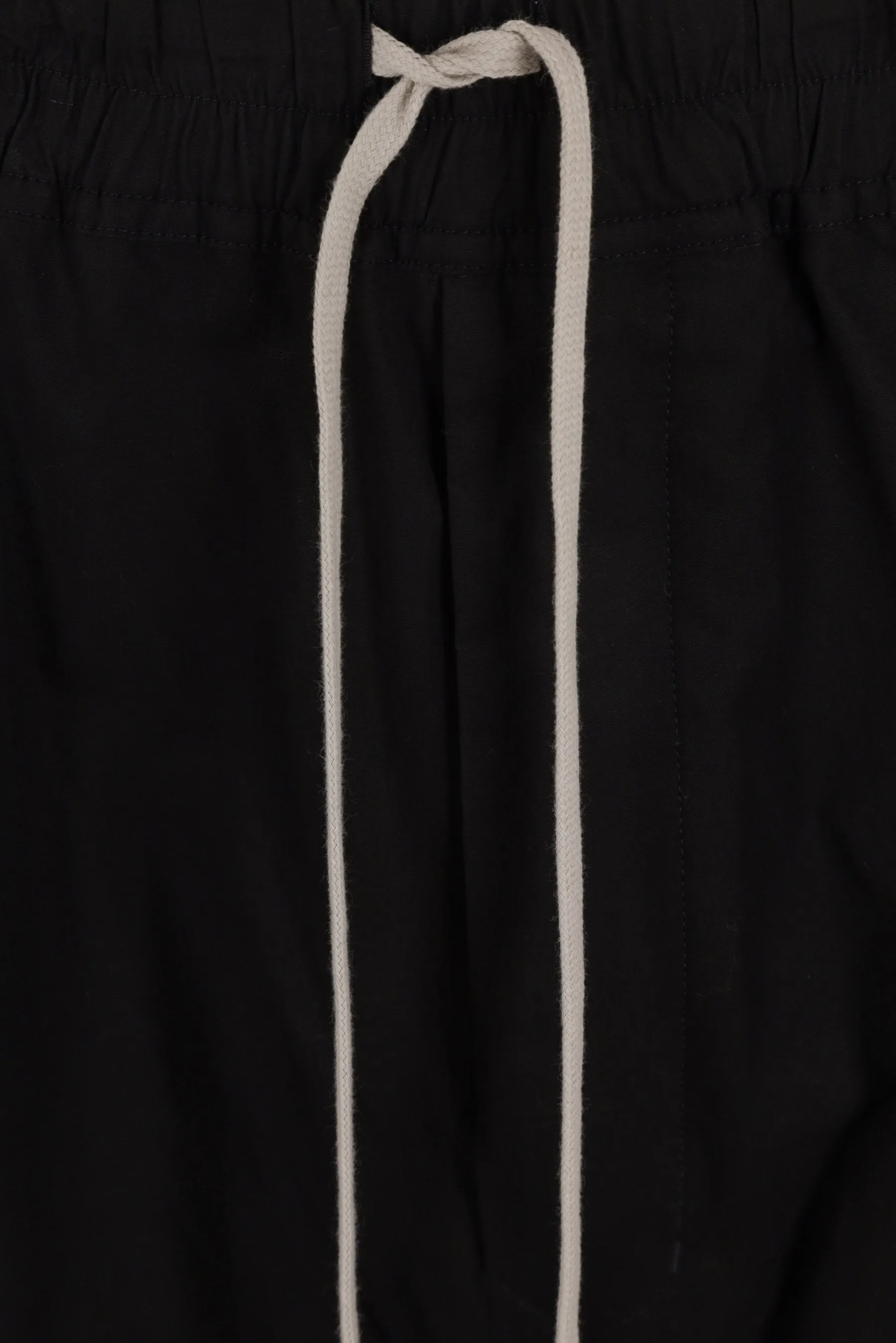 cropped cotton trousers with drawstring