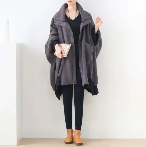 Elegant Vintage Winter Jacket with Oversized Fit