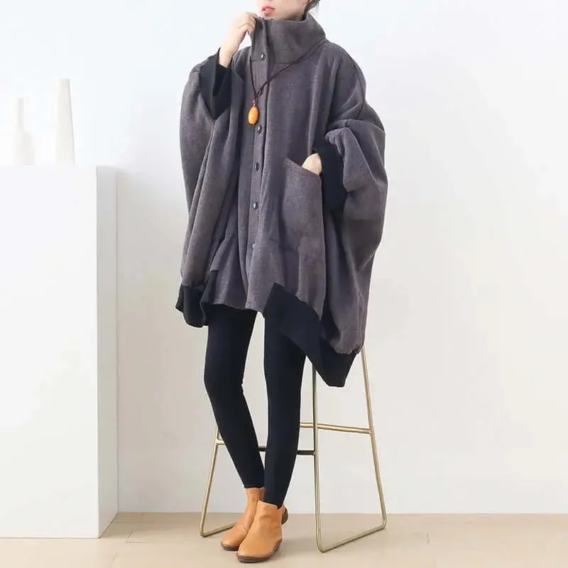 Elegant Vintage Winter Jacket with Oversized Fit