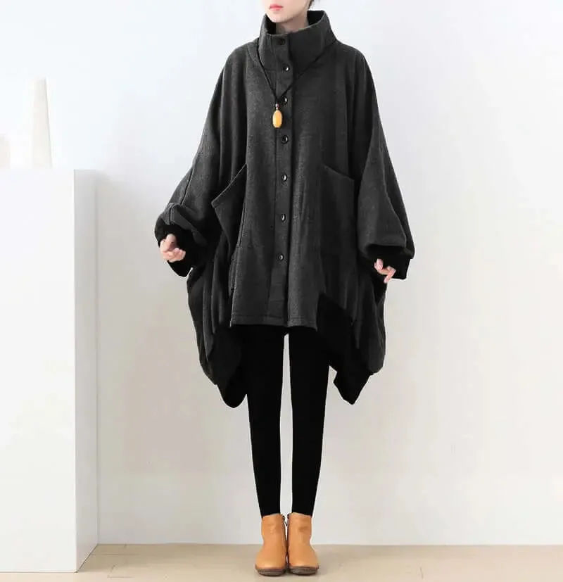 Elegant Vintage Winter Jacket with Oversized Fit