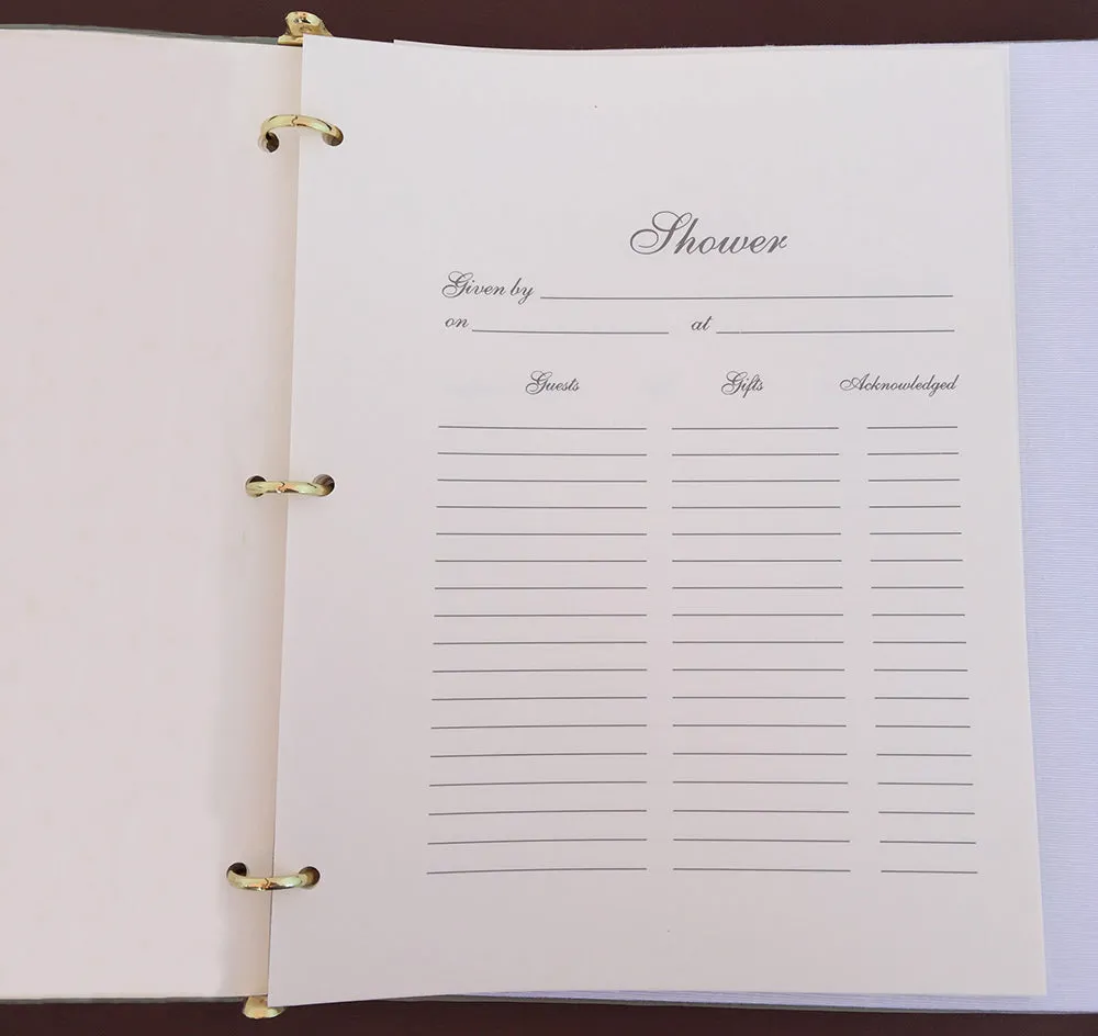 Elizabeth Wedding Memory Book
