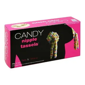 Erotic Adhesive 2 Flavored Candy Nipple Tassels