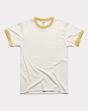 Essential White & Butter Unisex Ringer