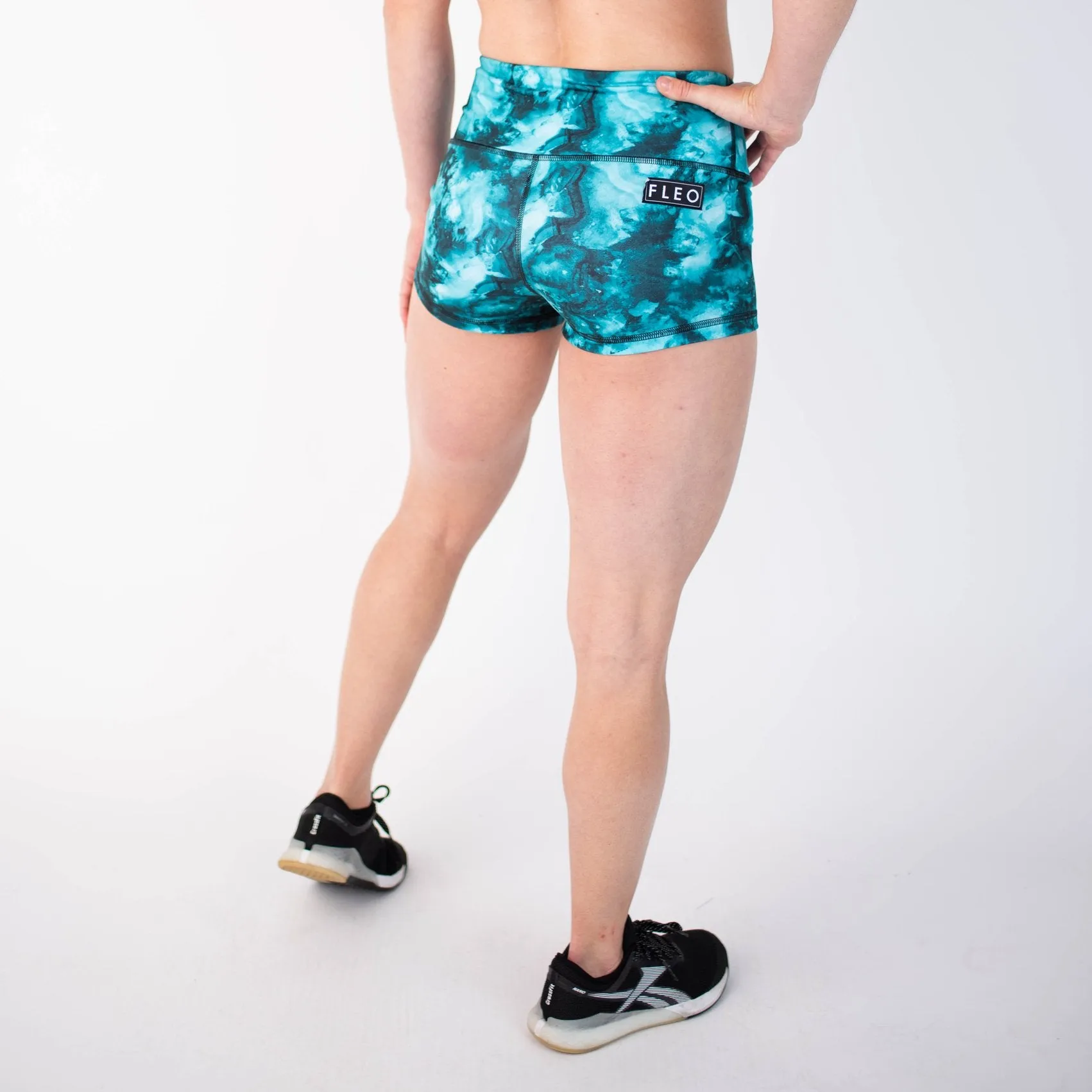 FLEO Turquoise Stone Shorts (High-rise Original)