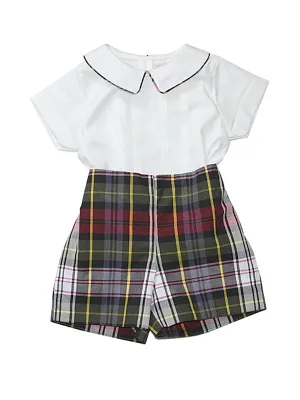 Henry Baby Boys Plaid Christmas Outfit Holiday Shorts Set 6 months