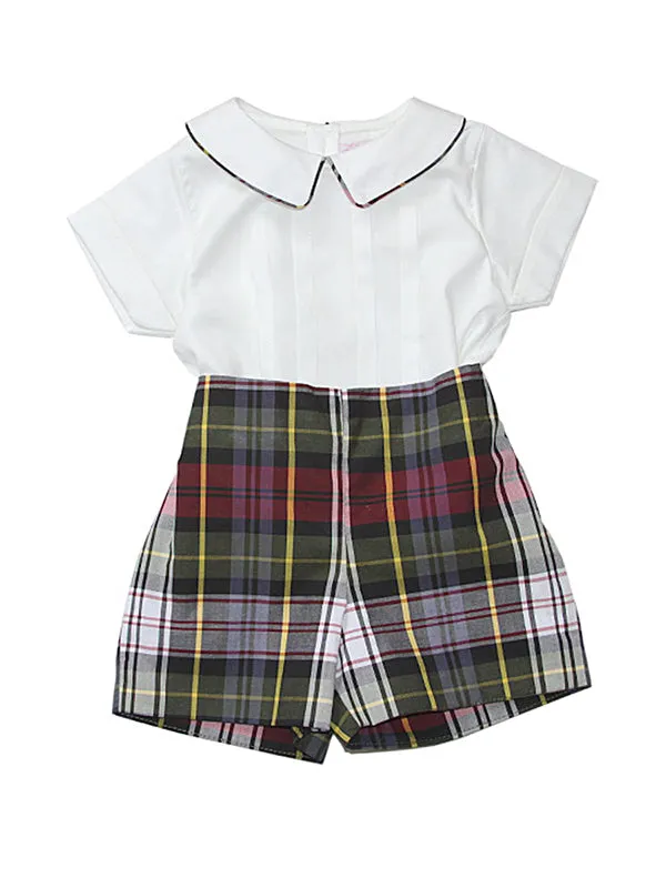 Henry Baby Boys Plaid Christmas Outfit Holiday Shorts Set 6 months