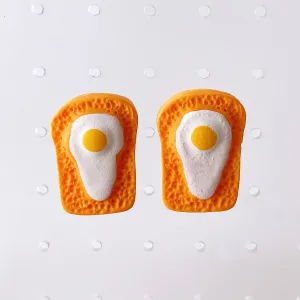 Instant Shipping! Eggy Toast Earrings