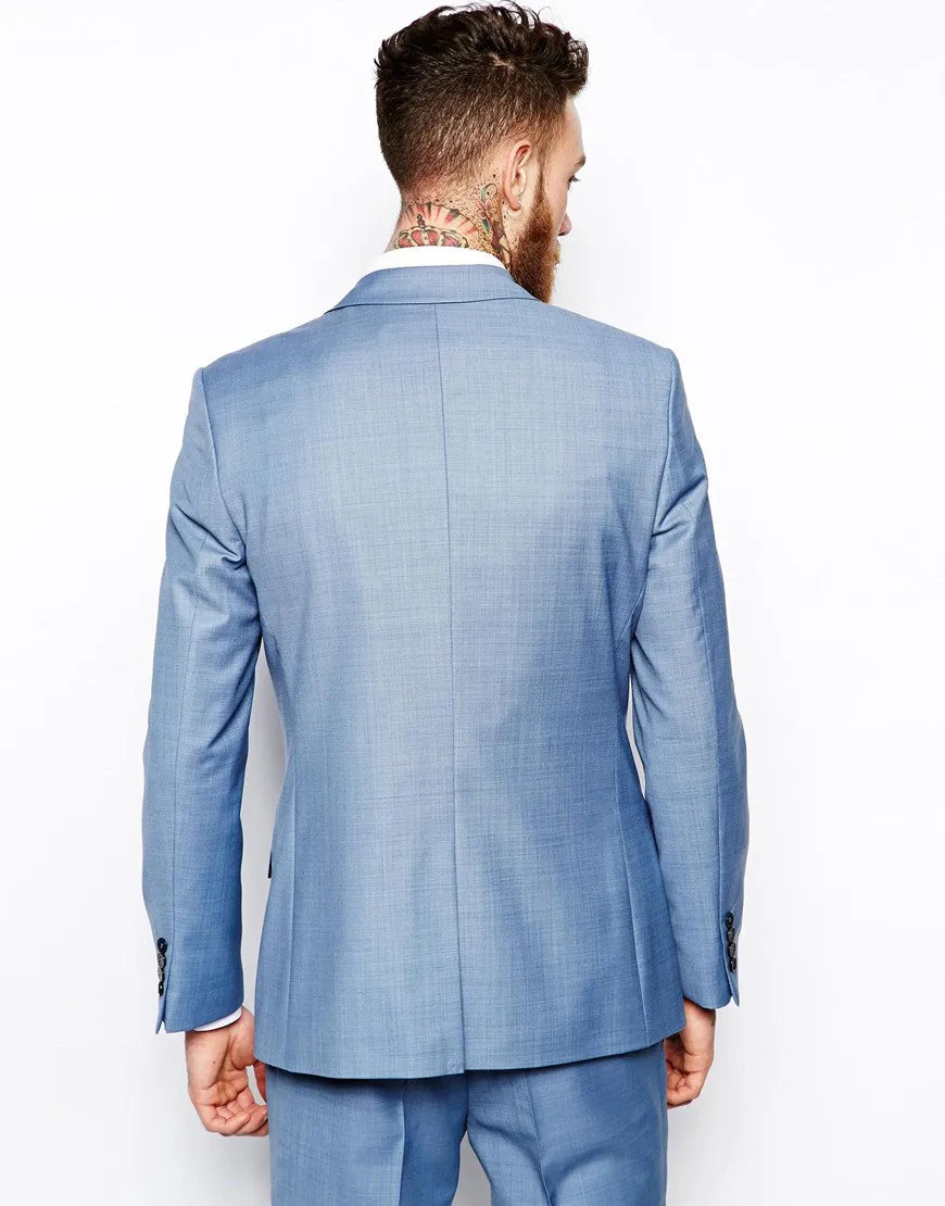 Light Blue Slim Suit Jacket