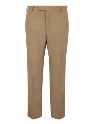 Light green cropped trousers