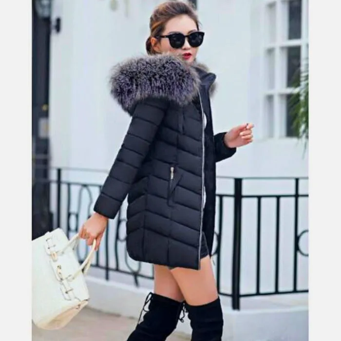 Luexco Women's Bubble Winter Coat Detachable Hood