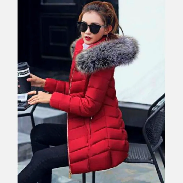 Luexco Women's Bubble Winter Coat Detachable Hood