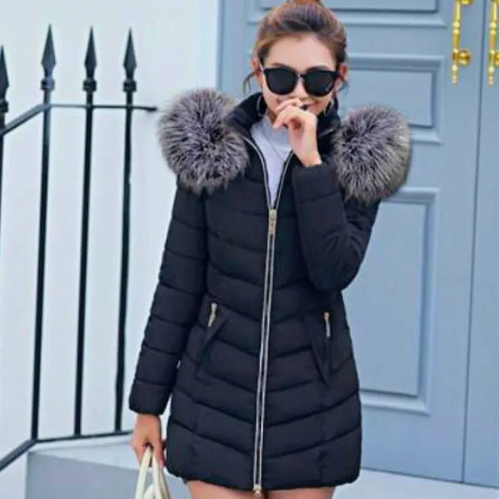 Luexco Women's Bubble Winter Coat Detachable Hood