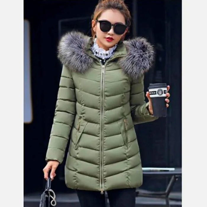 Luexco Women's Bubble Winter Coat Detachable Hood