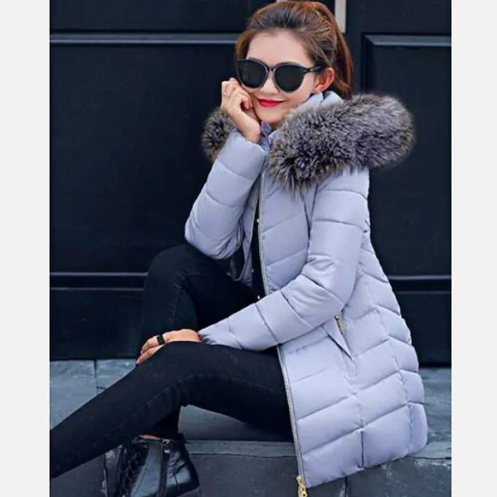 Luexco Women's Bubble Winter Coat Detachable Hood