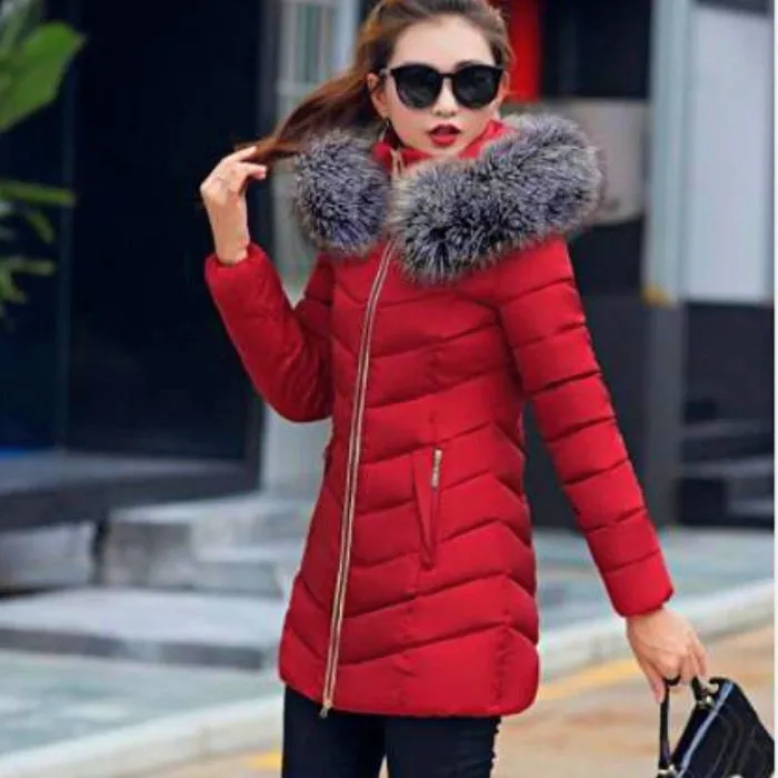 Luexco Women's Bubble Winter Coat Detachable Hood