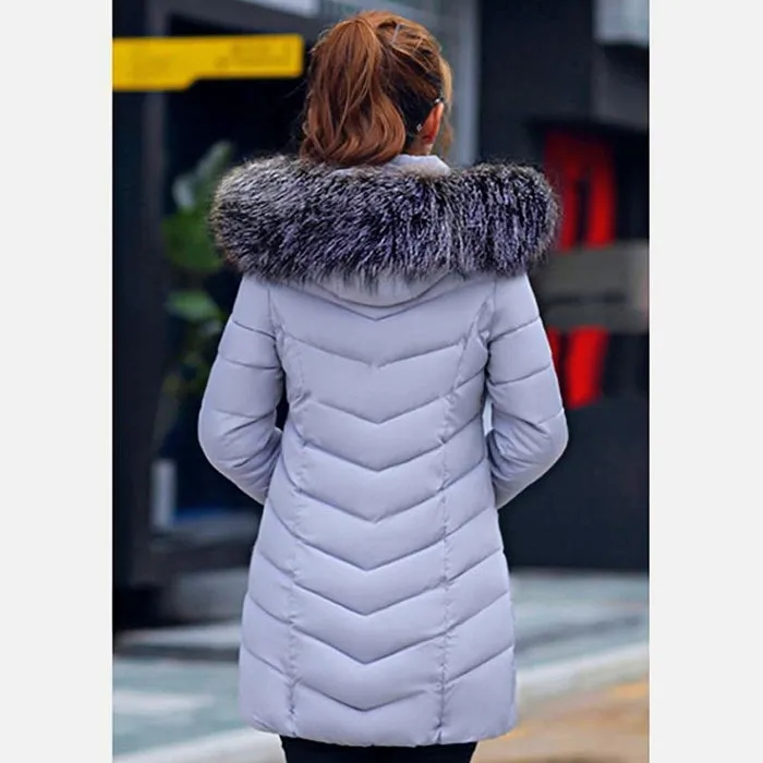 Luexco Women's Bubble Winter Coat Detachable Hood