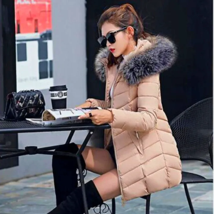 Luexco Women's Bubble Winter Coat Detachable Hood