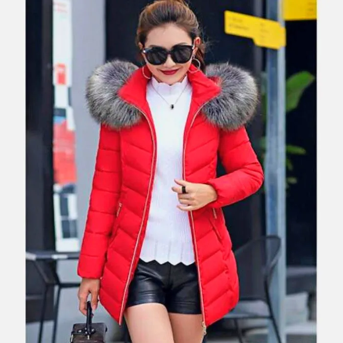 Luexco Women's Bubble Winter Coat Detachable Hood