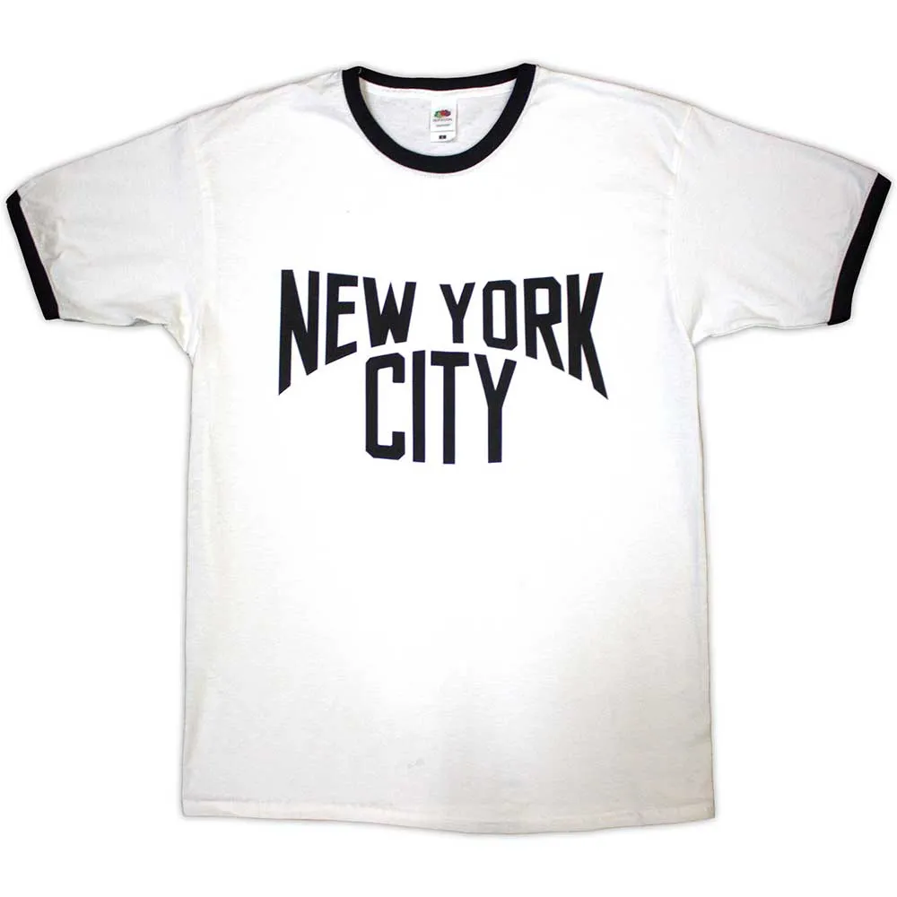 New York City Unisex Ringer T-Shirt: Text Logo Ringer