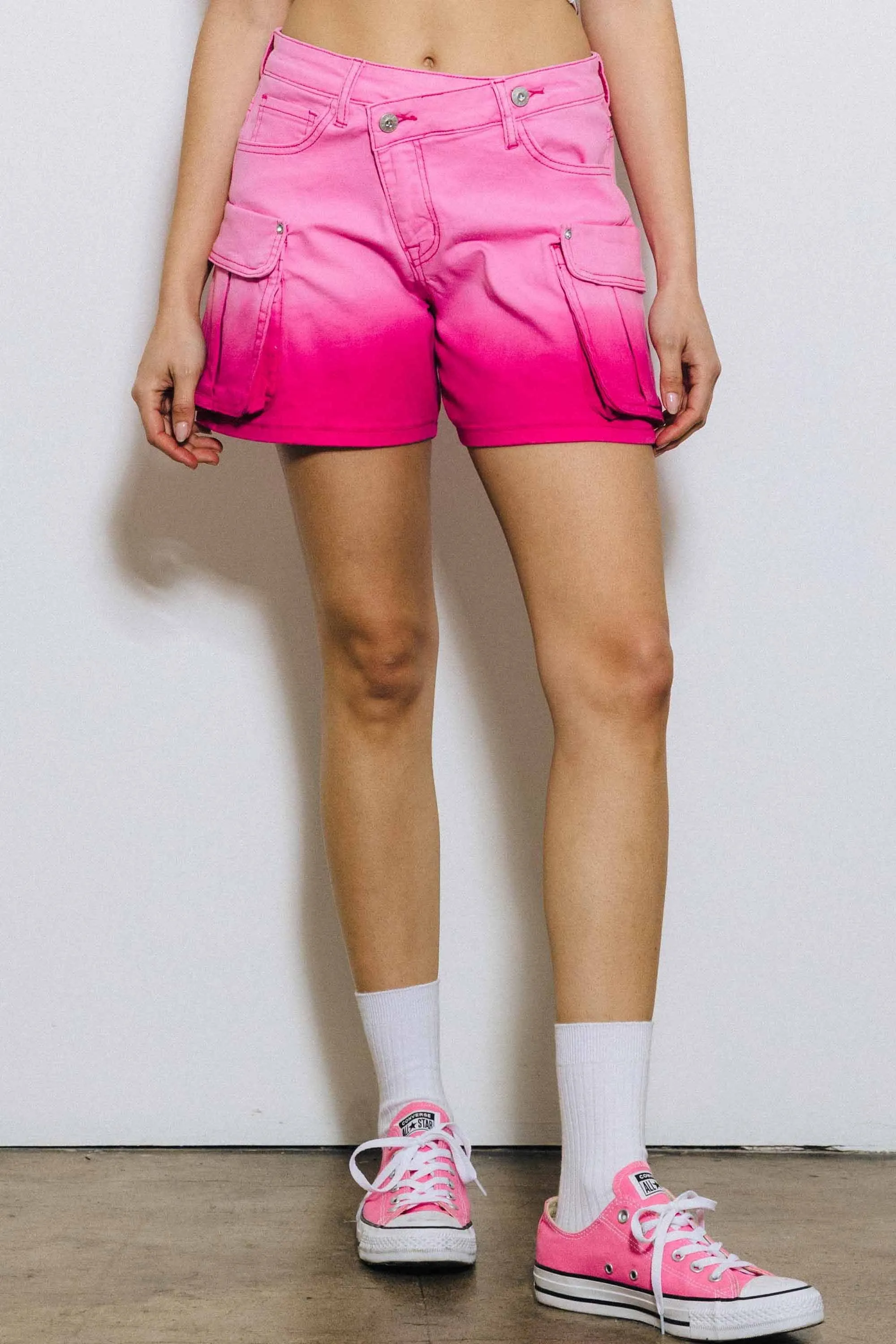 Ombre Color Cargo Shorts