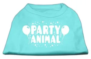 Party Animal Screen Print Shirt Aqua XXL (18)