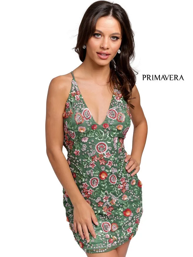 Primavera Couture 1938 Size 0, 6 Lavender floral 3D sequin homecoming cocktail dress