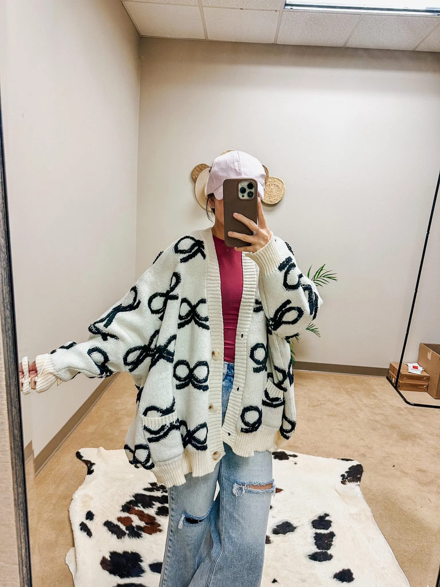 Put A Bow On It Sweater Cardigan -2 Colors