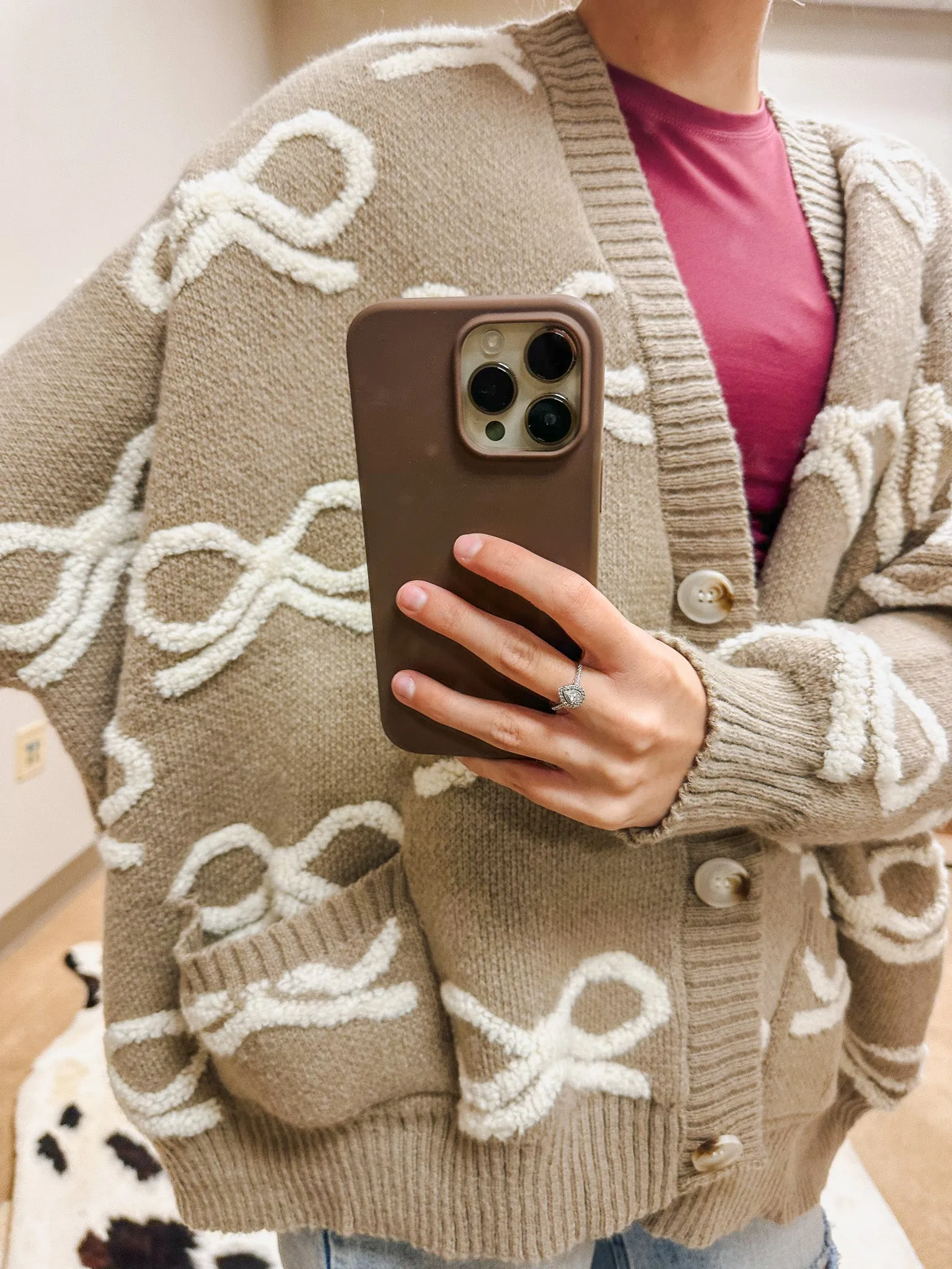 Put A Bow On It Sweater Cardigan -2 Colors